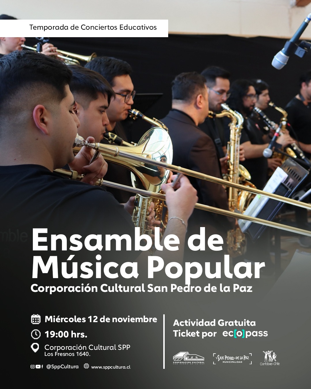 Ensamble de Música Popular presenta inédito concierto educativo en San Pedro de la Paz
